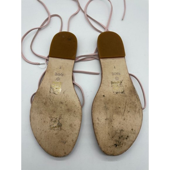RAYE Spur Sandal in Nude 7 Leather Round Toe Brown/Pink *flawed - Picture 5 of 8